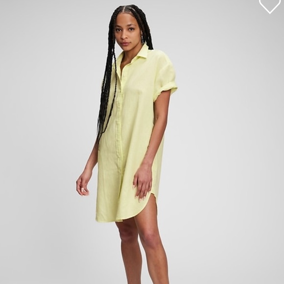 GAP Dresses Nwt Gap Shirt Dress Yellow Size Xlt Straight Silhouette